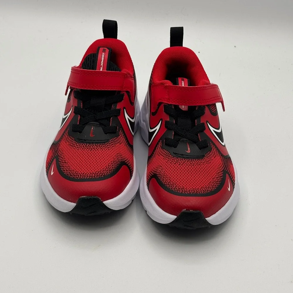 Nike Cosmic Runner Shoes Kids Size 11C University Red White Black HM4400-601